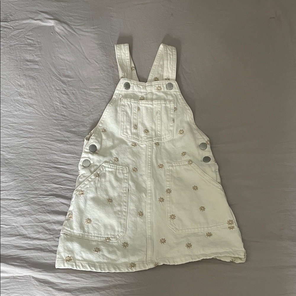 Charming Cream Kids' Romper with Floral Details